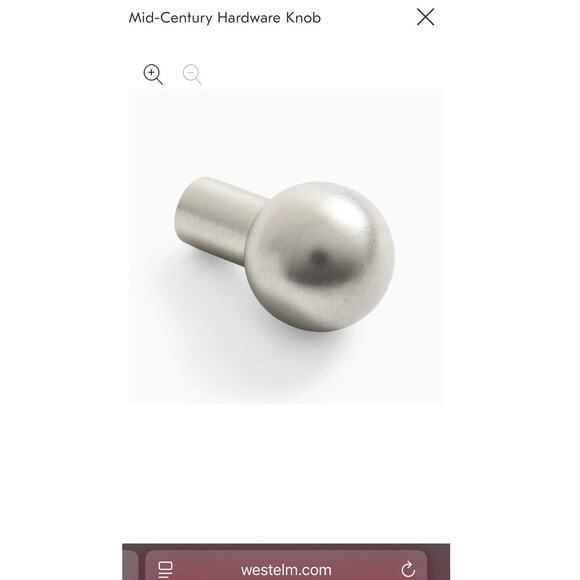 West Elm Mid Century Bath Chrome Knobs Pulls 5 Piece Set NWT - Picture 6 of 9